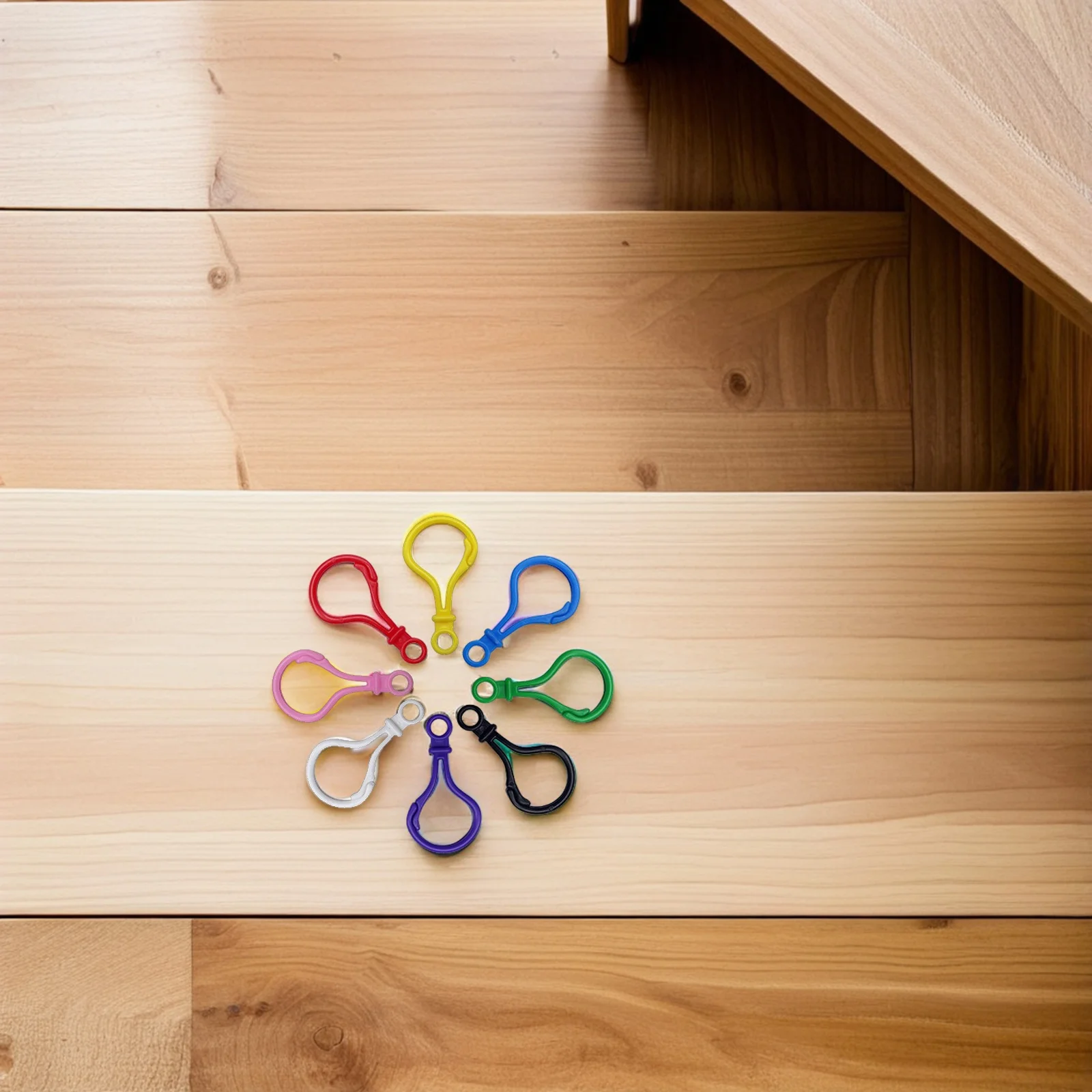 

100pcs Keychain Clips Plastic Key Chain Rings Diy Key Chains For Crafts Lobster Clasp Buckles Multi-Functional Pendant