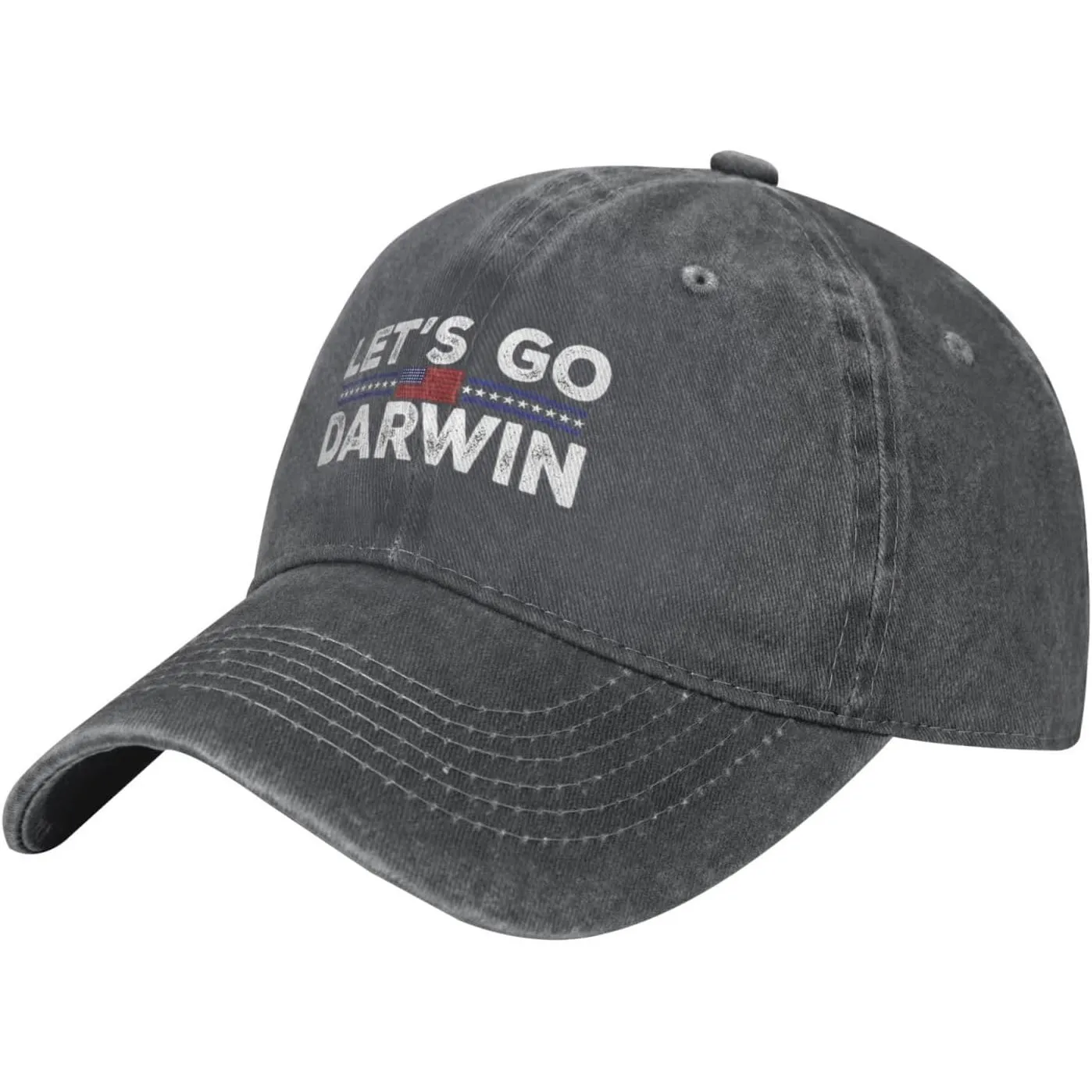 Lets-Go-Darwin-Washed-Baseball-Cap-Cotton-Adjustable-Low-Profile-Outdoor-Casual-Dad-Hat