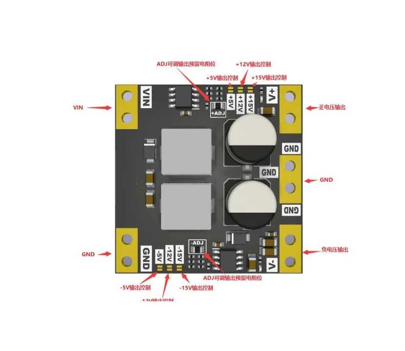 TPS5430 Step-Down Positive to Positive/Negative 2-way Voltage Power Module