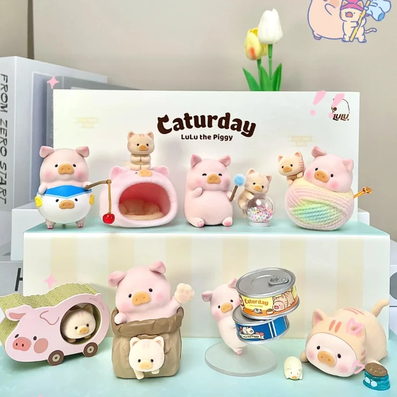 

LULU The Piggy Caturday Series Blind Box Cute LULU Action Figurine Anime Doll Mystery Box Desktop Statue Collectible Girl Toy