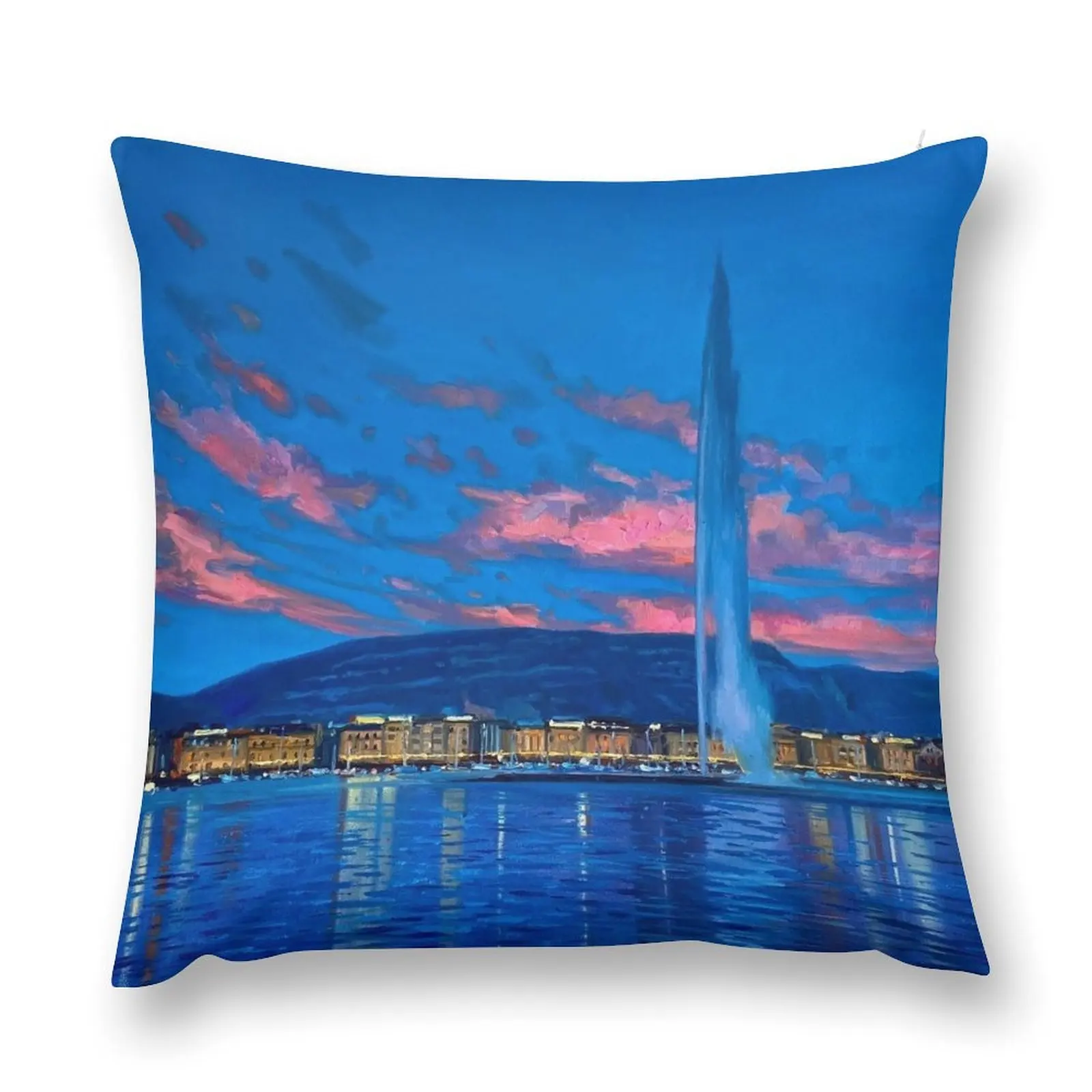 Geneva Sunrise | Throw Pillow Cushion Cover For Sofa Sofa Cushions pillow