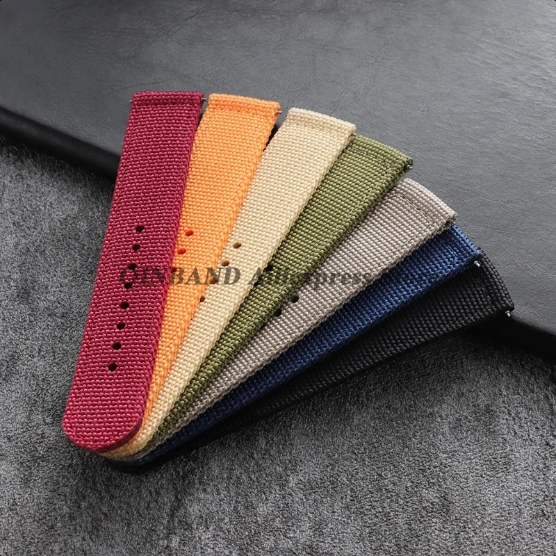 النايلون قماش حزام (استيك) ساعة ل Seiko ل رولكس 18 مللي متر 20/22/24 مللي متر الجيش العسكرية المنسوجة حزام الرجال النساء سوار الإفراج السريع معصمه #2