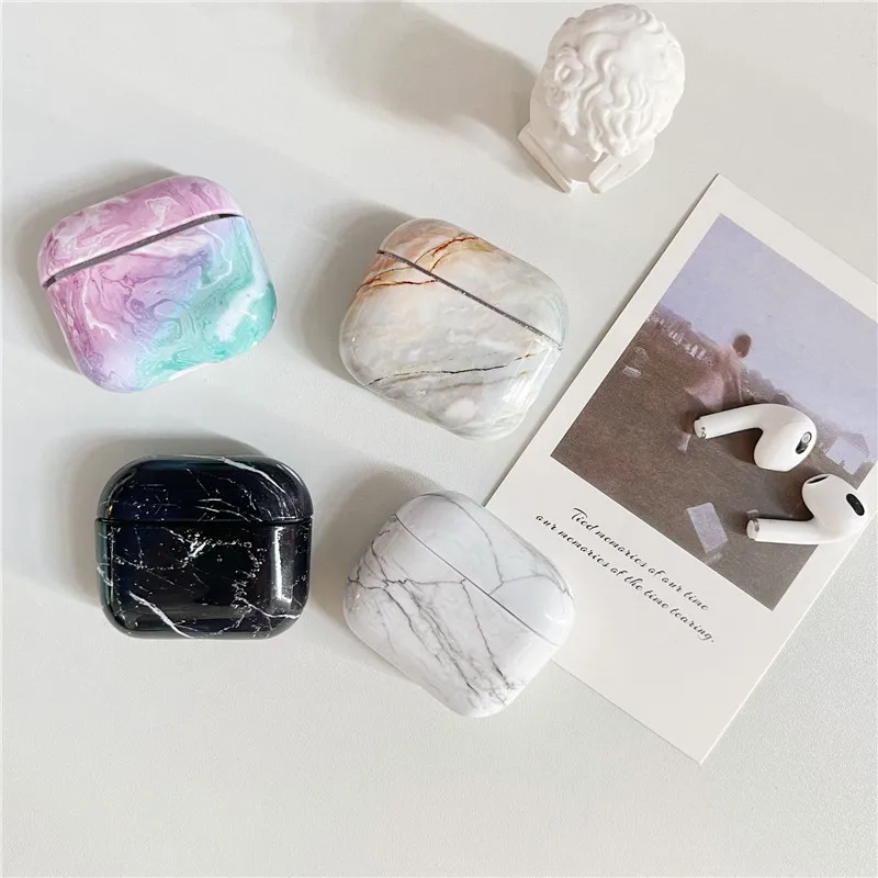 Luxury PC for AirPods 3 2021 Case Marble Pattern Airpod 3 Earphone Hard Cover Glossy Air Pods 3 Accessories for AirPods 3 Cases