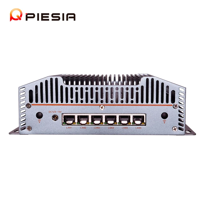 Piesia Industri Tanpa Kipas Pc Core I3 I5 I7 Generasi ke-12 6 * LAN CONSOLE Pfsense Firewall Mini PC Router 2 * DDR5 Komputer Desktop Mini