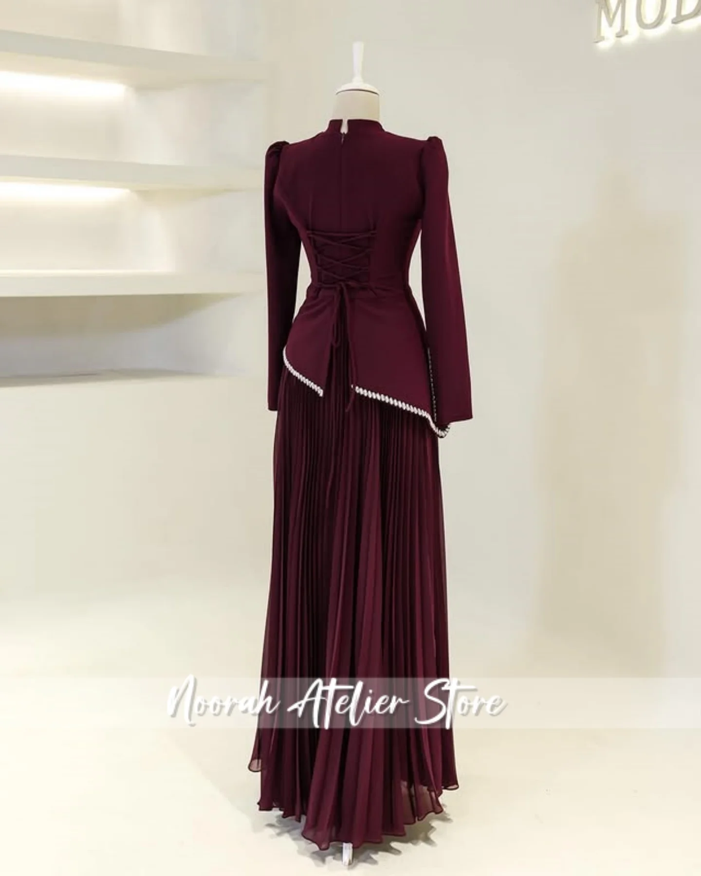 فساتين سهرة فاخرة أنيقة من الشيفون الكريب بألوان متباينة جديدة 2025 فستان نسائي إسلامي دبي H N للحفلات الراقصة حسب الطلب