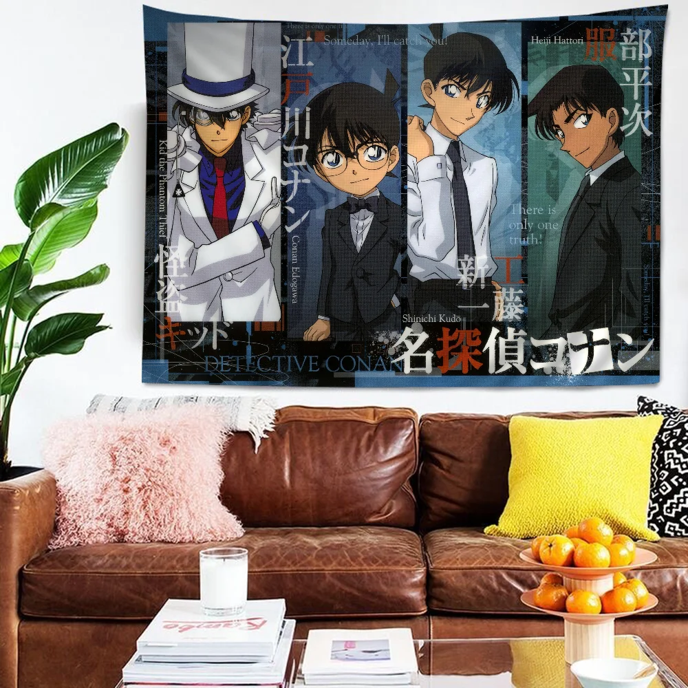 Detective Conan Printed Large Wall Tapestry Cheap Hippie Wall Hanging Bohemian Wall Tapestries Mandala Home Decor