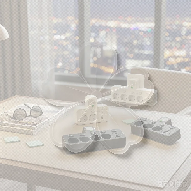 EU Plug Power Strip With Switch & Night Light, AC Outlets + USB + Type-C Port, Household Power Distribution Socket