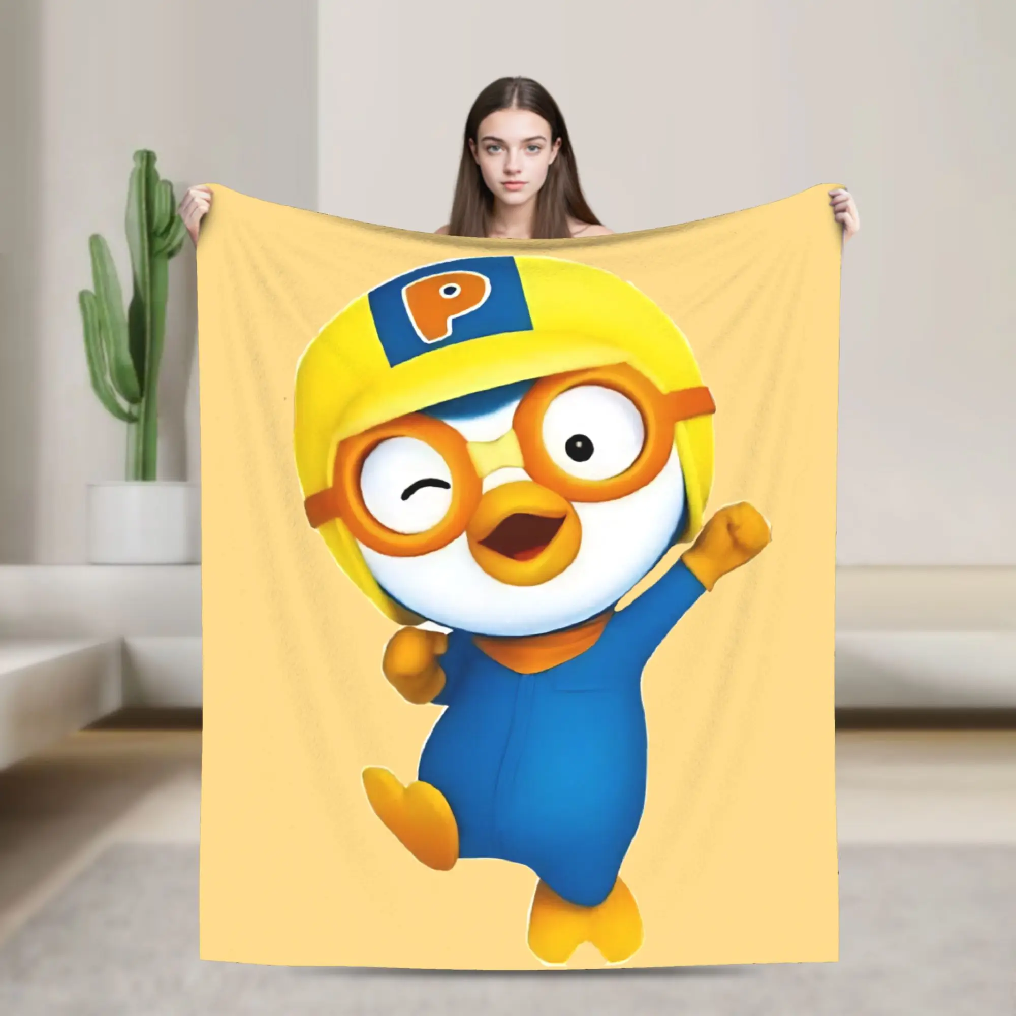 Pororos Cartoon Movie Blankets Fleece Super Soft Throw Blanket for Bed Bedroom Quilt