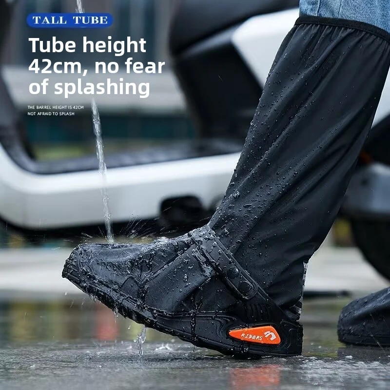 

Thickened High-Top Unisex Rain Overshoes, Waterproof & Slip-Resistant, Strapped Design for Cycling Outdoor Walking, Wholesale.