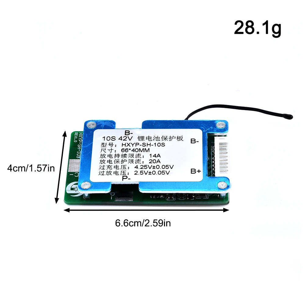 10S 42V15A Li-ion Battery Protection Board With Equalization Lithium Battery Charge/Discharge Protection NTC Temperature Control