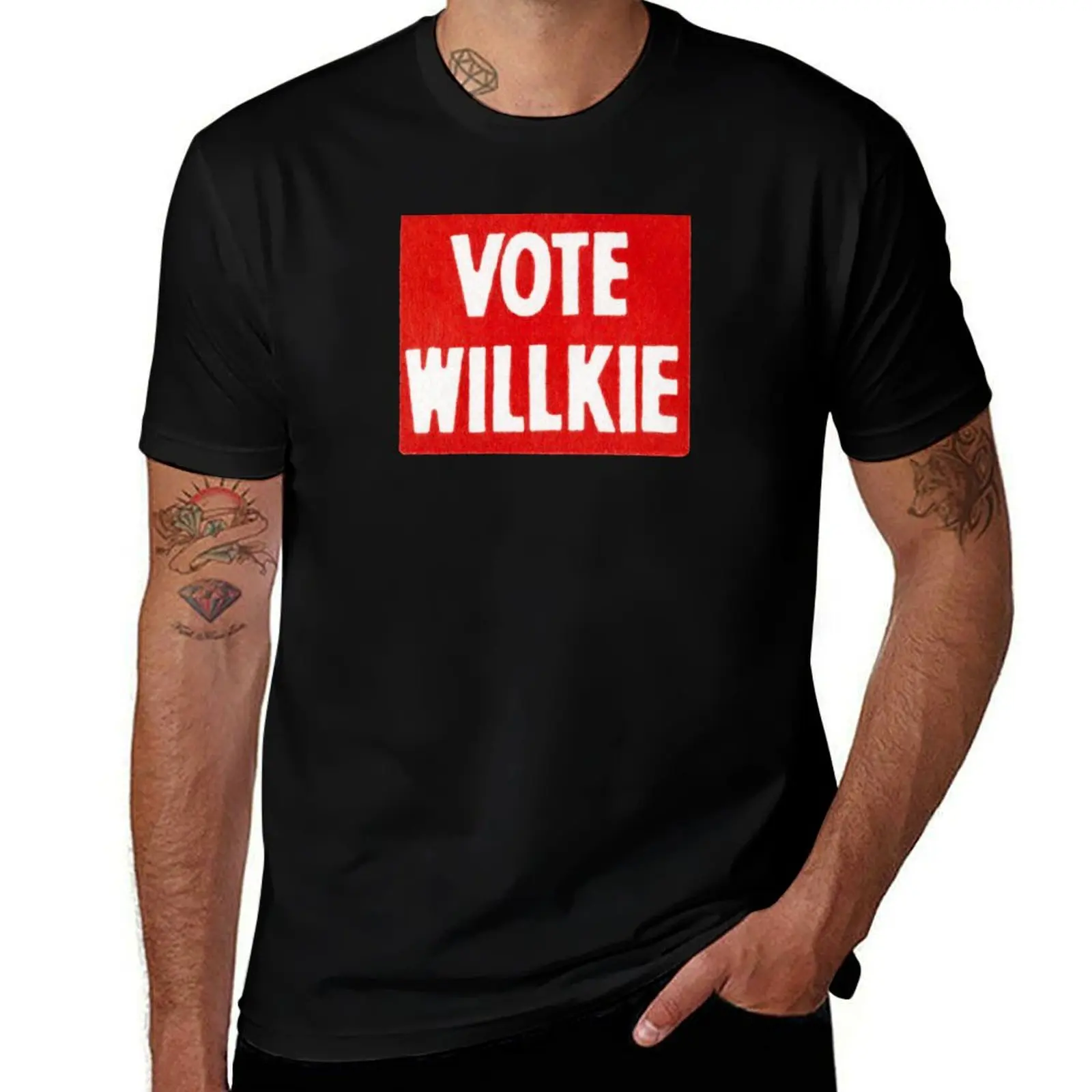 

1940 Vote Wendell Willkie T-Shirt man t shirt graphic man t shirts for men