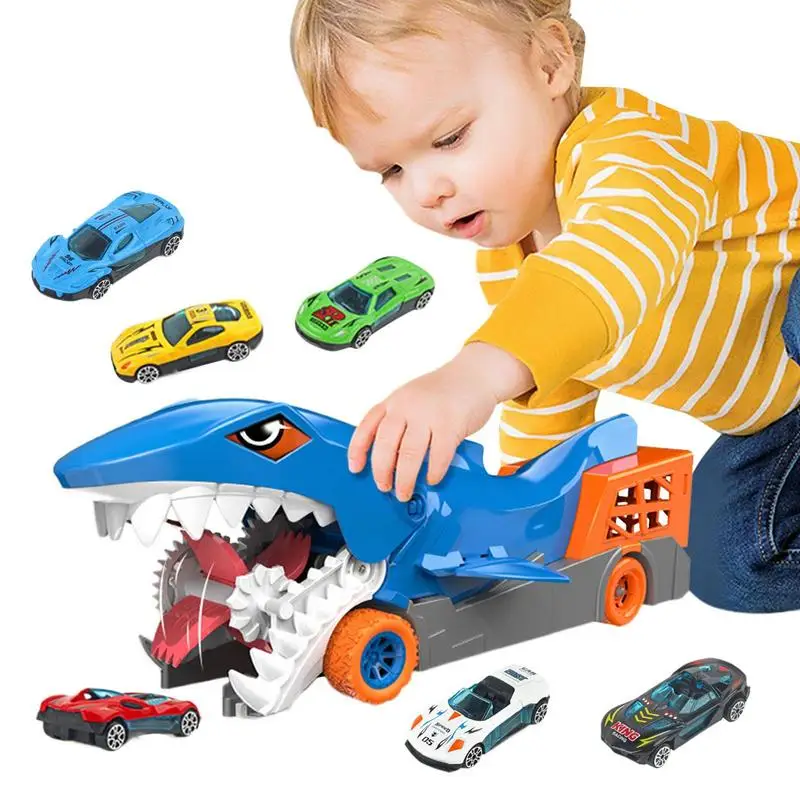 Shark Car Transporter Creative Funny Vehicle Kids Toys Creative Interactive Truck Transportation Vehicle Transport Car Carrier