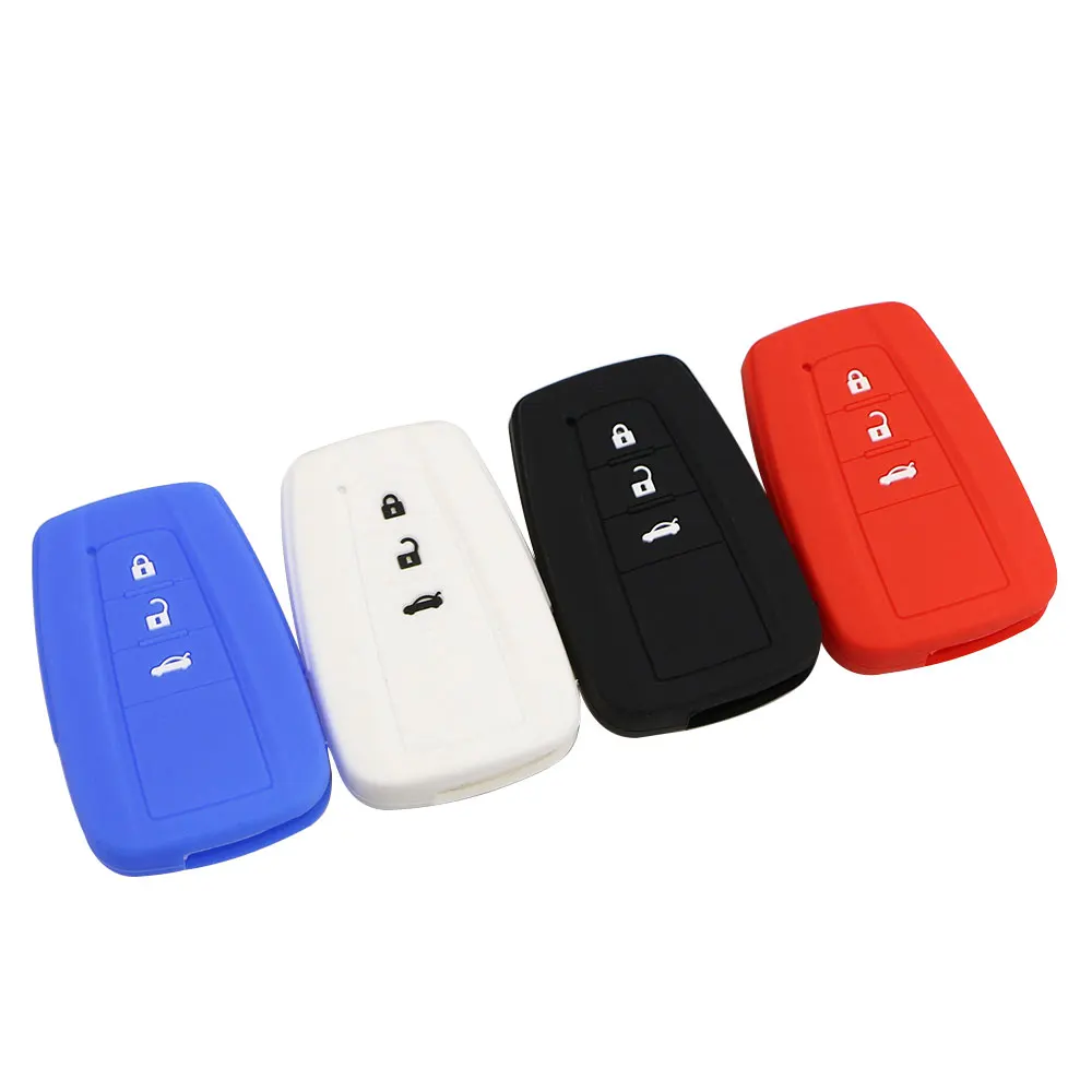 Silicone Car Key Case Cover Protection Shell for Toyota CHR Prado Prius Camry Corolla RAV4 Hilux Fortuner Land Cruiser Highland