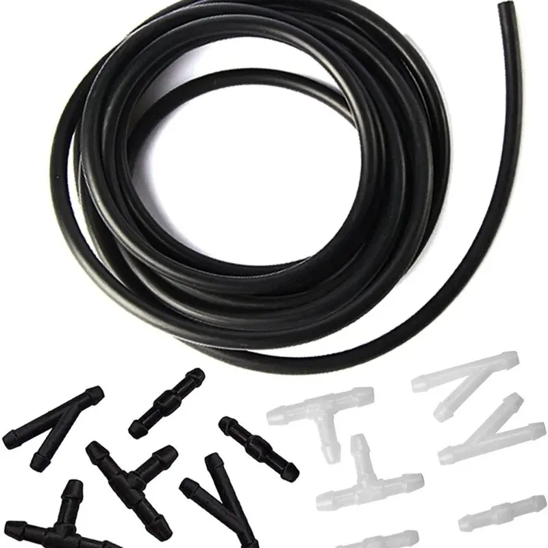 Windshield Washer Black Water Hose Connecting Pipe Rubber Spray Pipe