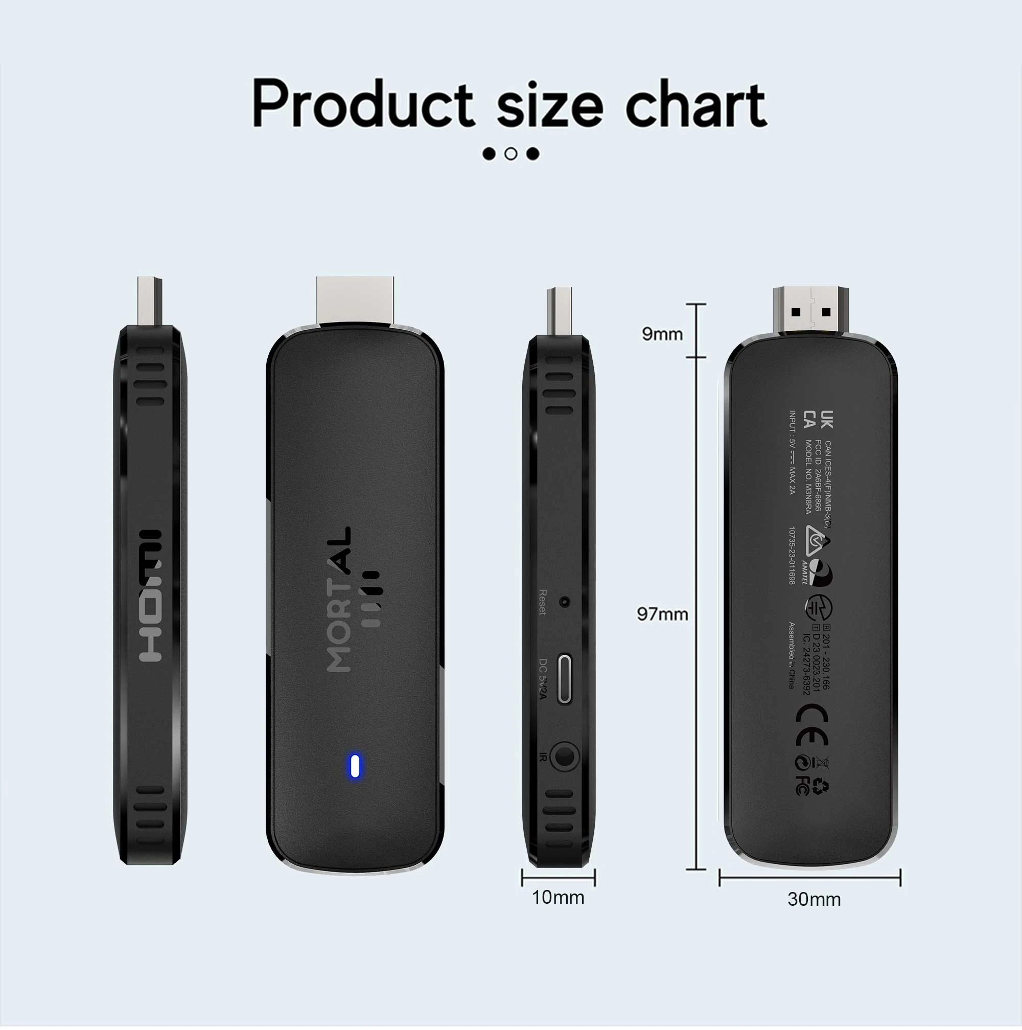 Mortal Q8 Android14 TV-Stick WIFI6 Sprachsteuerung TV-Stick 8K-Video RK3518 Netflix YouTube TV-Box Kostenloses Live-TV-Streaming – Detail 10