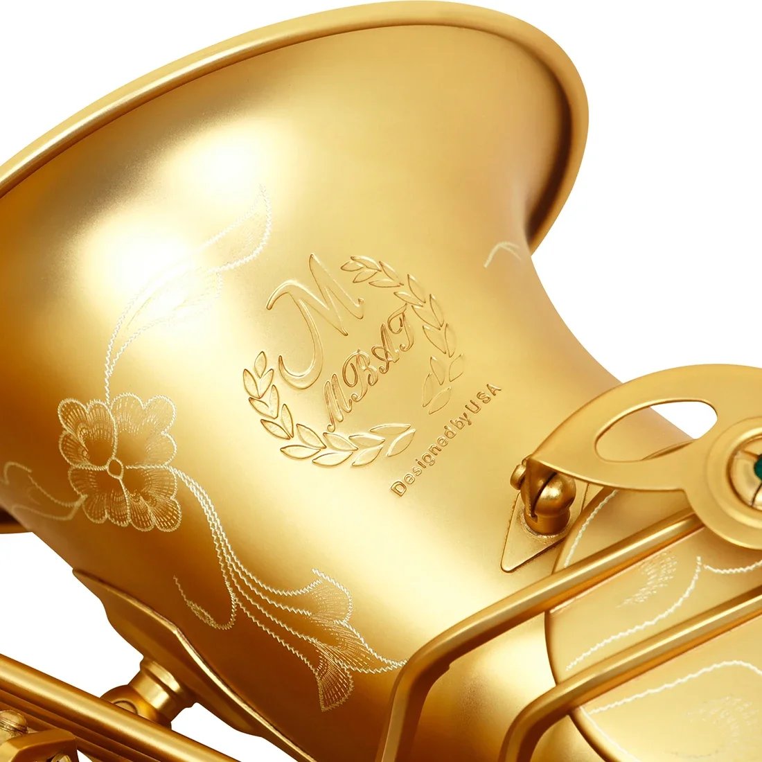 M MBAT Sax Eb نحاس محفور يدويًا ألتو ساكس الذهبي أذن البحر قذيفة الكلارينيت لأداء أدوات النفخ الخشبية مع الملحقات