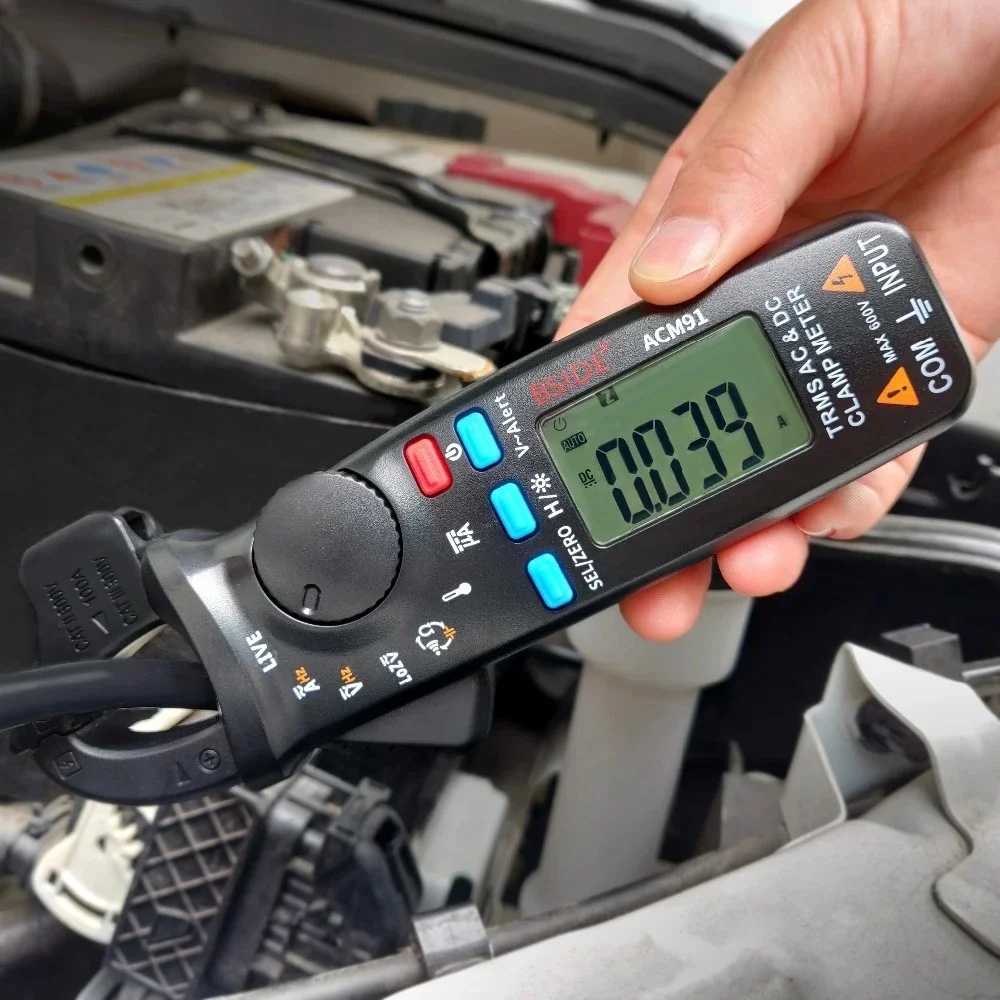 BSIDE ACM91 عالية الدقة التيار المتناوب/تيار مستمر الرقمية المشبك متر السيارات المدى صحيح RMS المشبك متر لصيانة السيارات أداة إصلاح السيارات