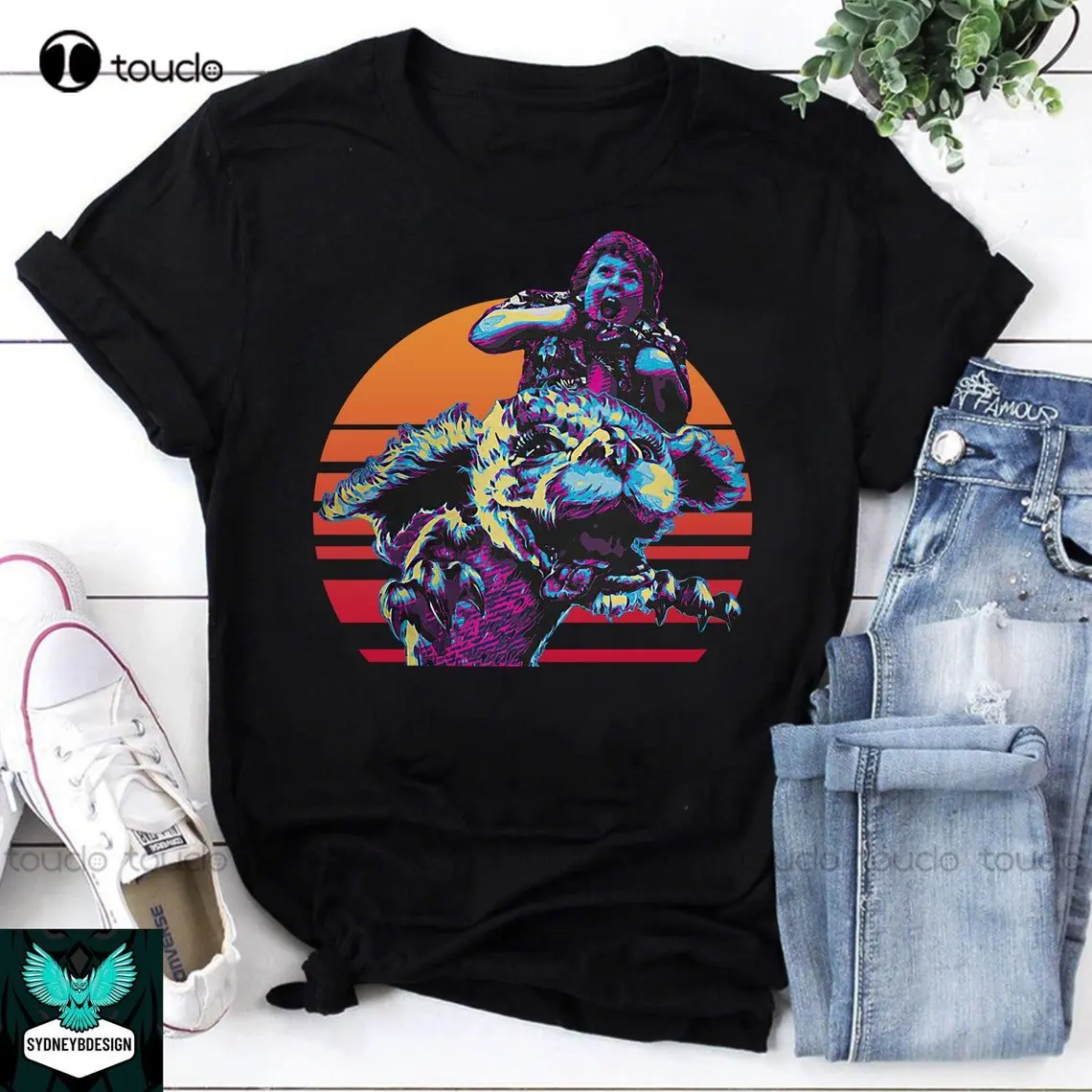 De Goonies En Falkor Eeuwigdurende Verhaal Vintage T-shirt Eeuwigdurende Verhaal Shirt Never Ending Story Shirt Custom Gift Xs-5Xl