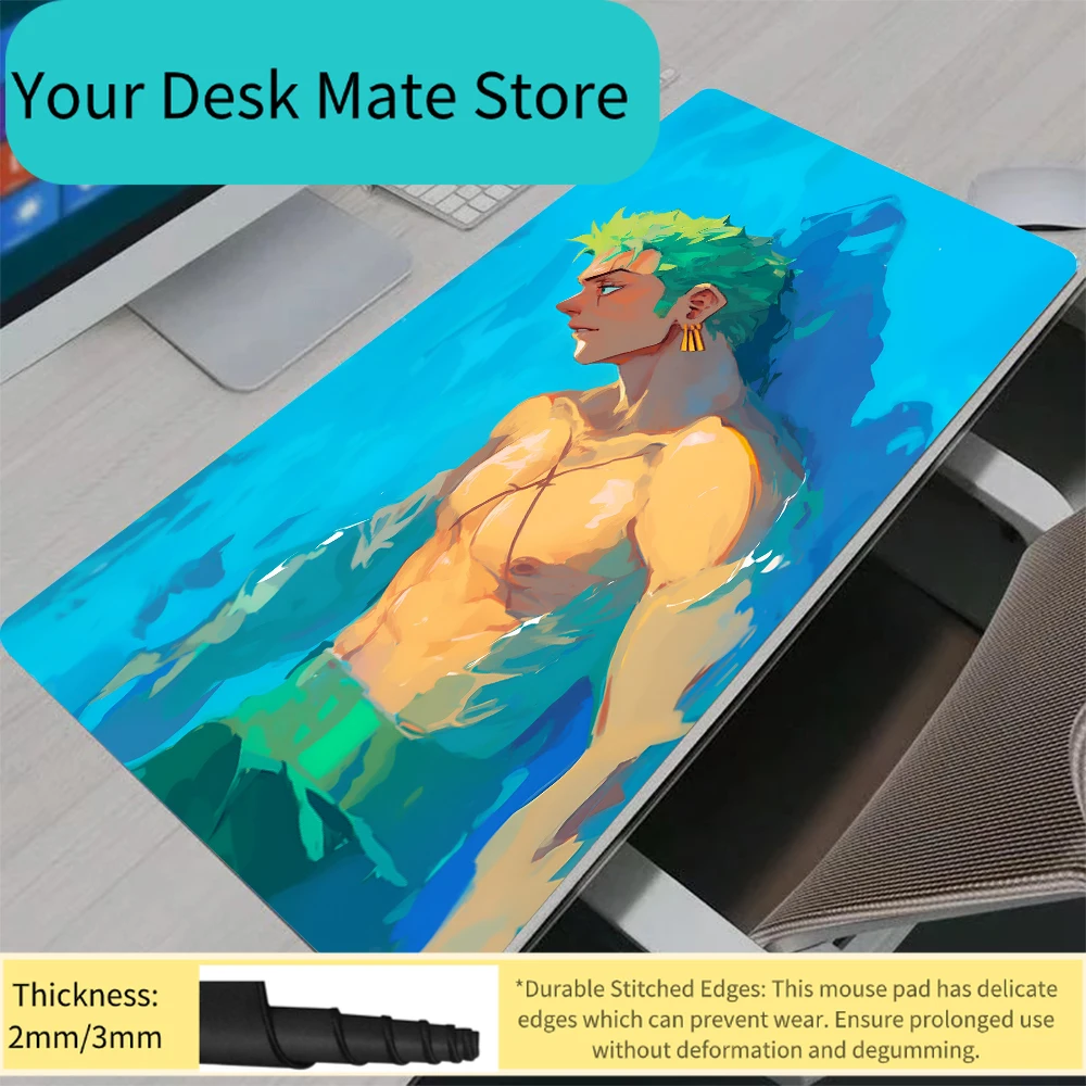 

Игровой коврик для мыши One Piece Zoro 90x40, коврик для мыши для геймеров, домашний коврик для мыши, компьютерный коврик для мыши XXL, коврик для клавиатуры, нескользящий коврик для офисной мыши