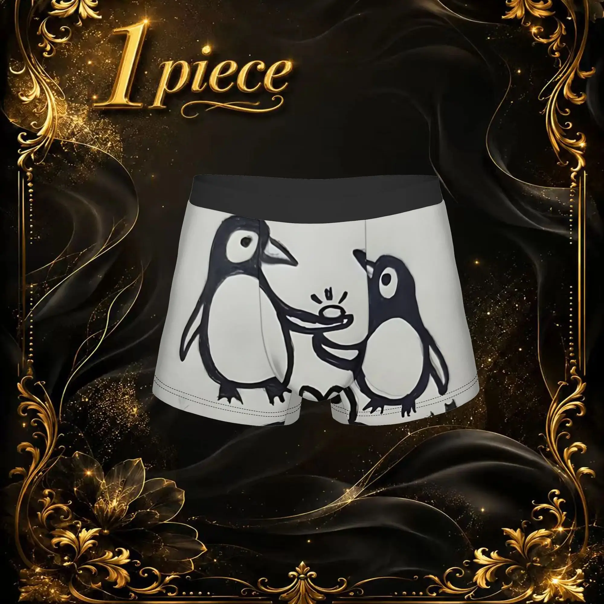 1pc Popular Cute Minmalist Penguie boxers  Personalized Panties Men's Underwear Ventilate Shorts Boxer Briefs