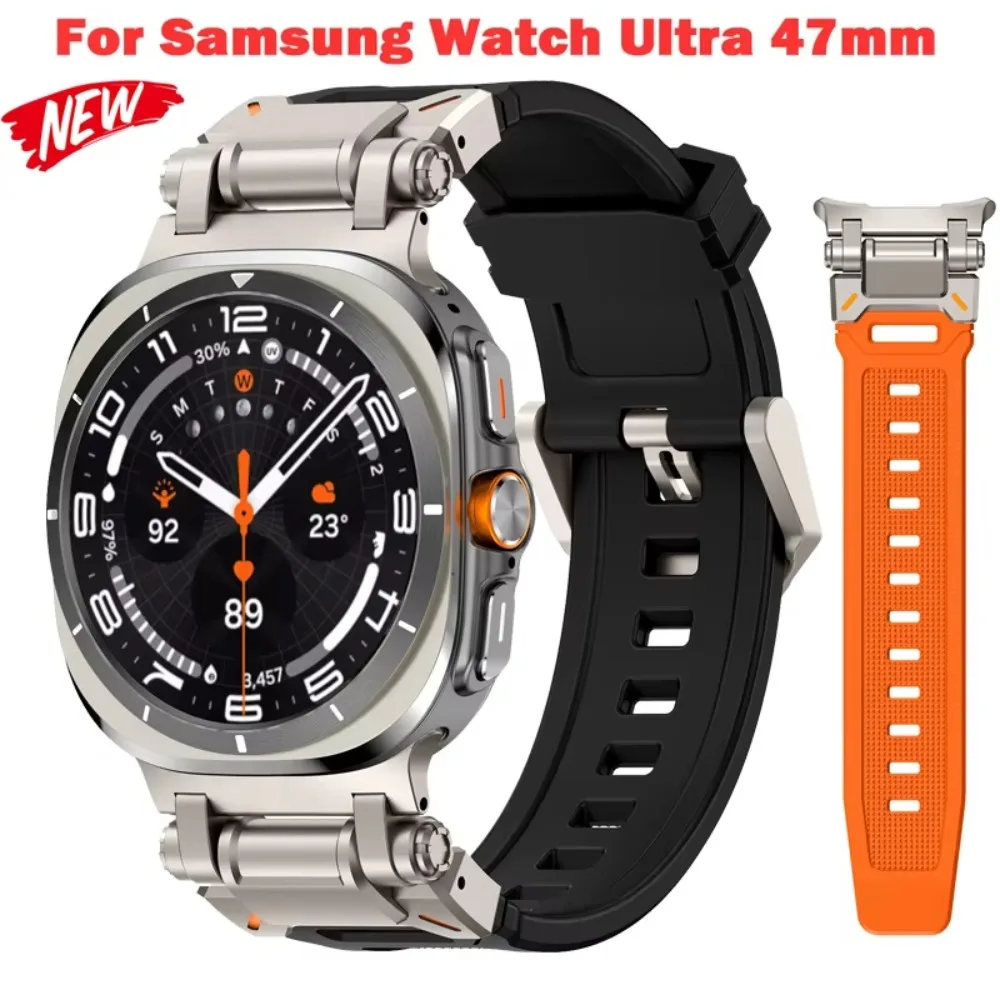 

Men Sport TPU Rubber Strap for Samsung Galaxy Ultra 47mm Quick Fit Band for SAMSUNG GALAXY 7 ULTRA 47MM Silicone Bracelet Correa