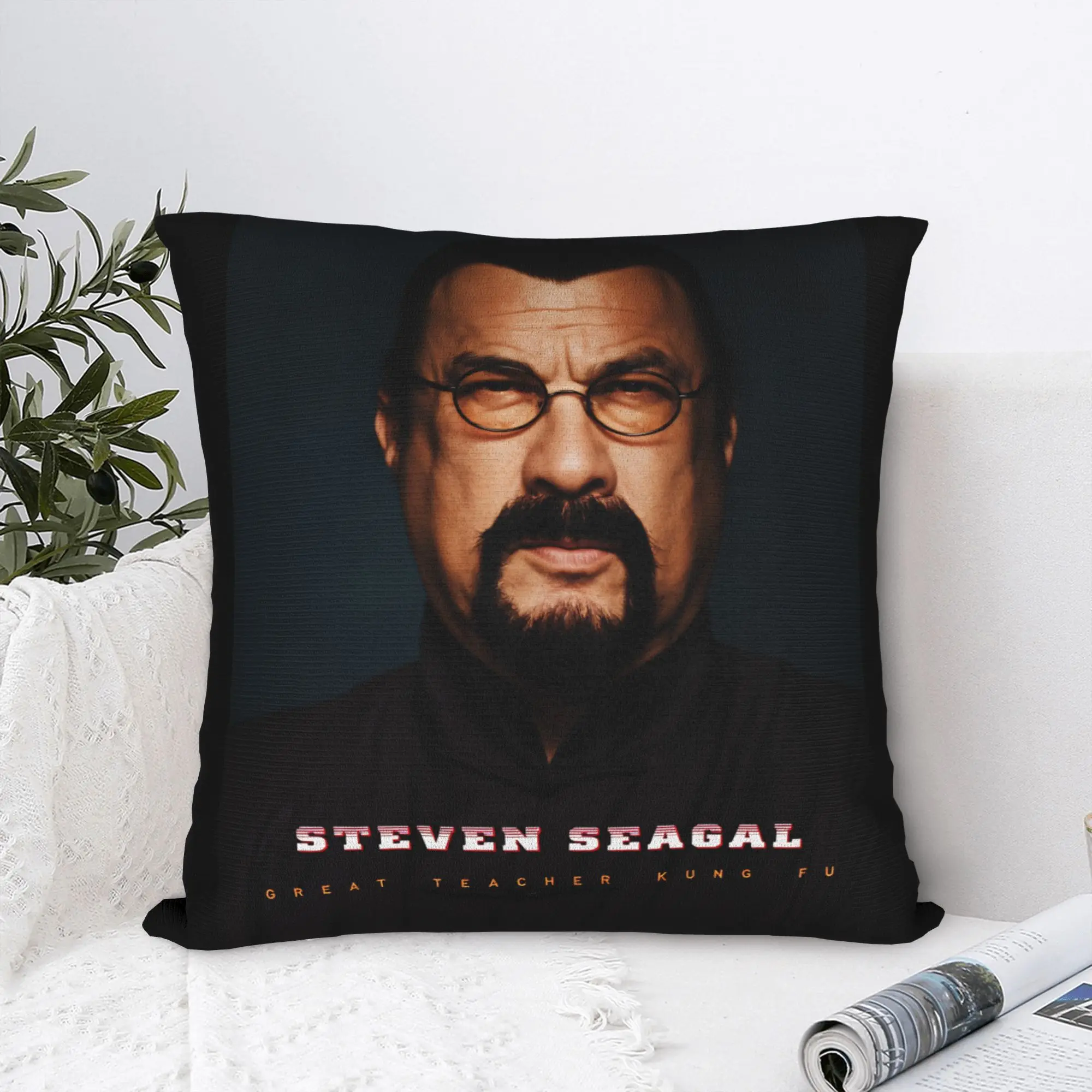 Steven Seagal Pillow Case  Square Pillow Cover For Sofa Bedroom Home Decor Funny Pillowcases