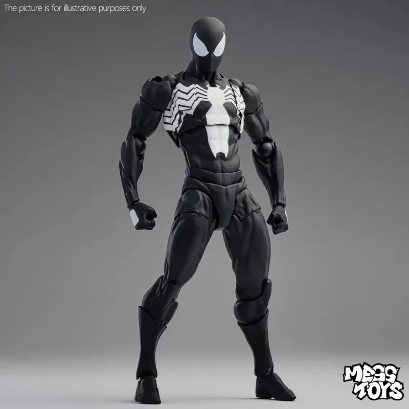 mess-toys-marvel-spider-man-symbiote-black-venom-suit-articulated-pvc-action-figure-model-collectible-display-gift-for-fans