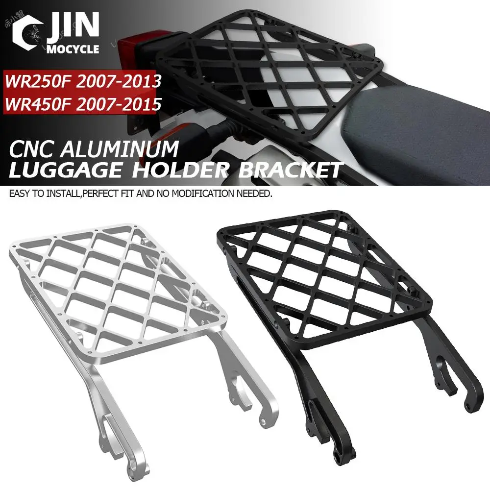 New Motorcycle Accessories For Yamaha WR450F 2007-2015 WR250F 2007-2013 Motocross CNC Rear Rack Aluminium Luggage Holder Bracket