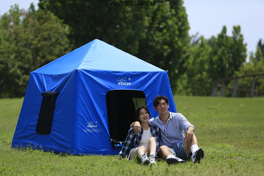 Tent for Family Outdoor Camping Waterproof Snow-proof PVC Airtight Camping Inflatable