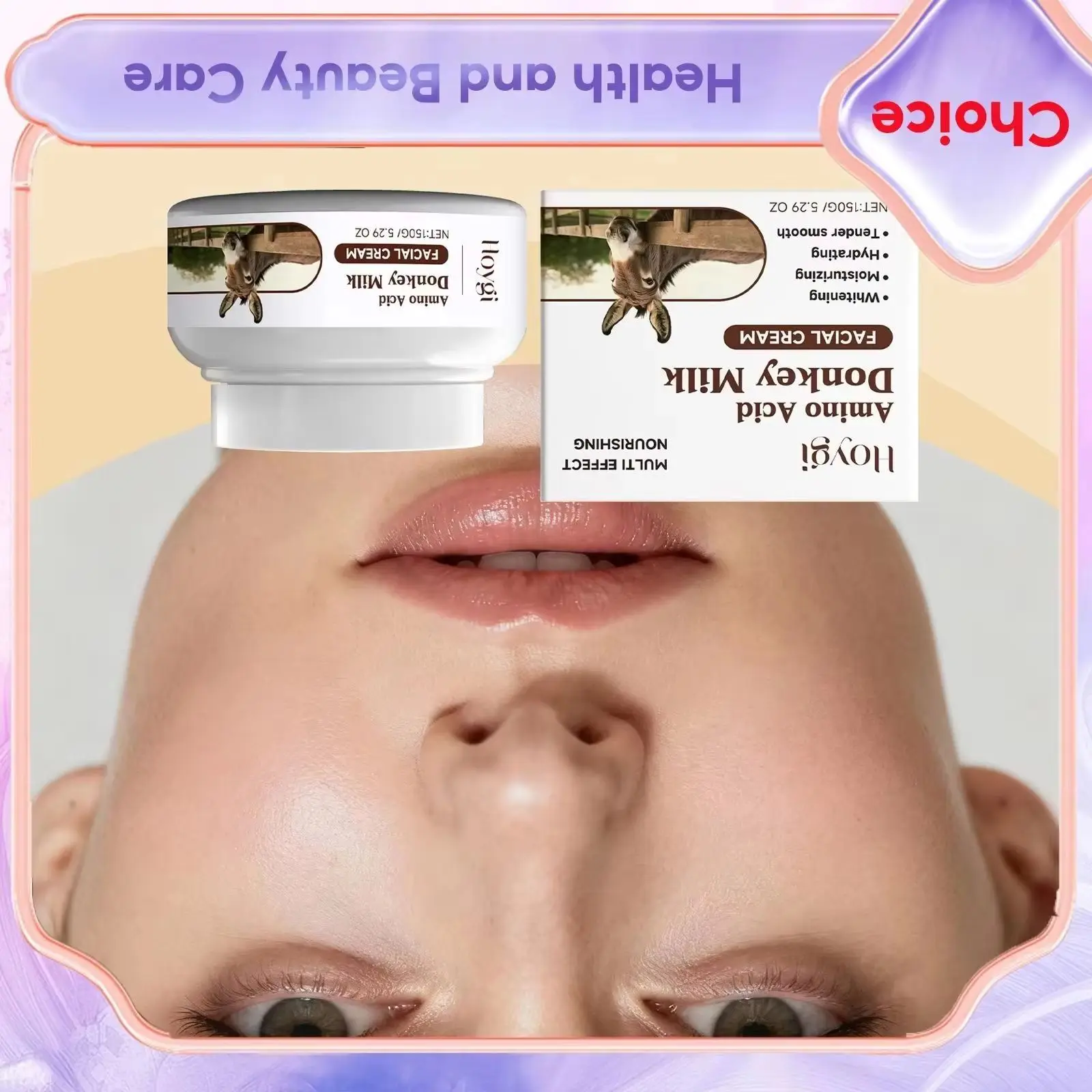 

Donkey Milk Facial Moisturizing Cream Large Capacity Repair Dryness Smoothing Firming Deep Moisturizering Refreshing Face Lotion
