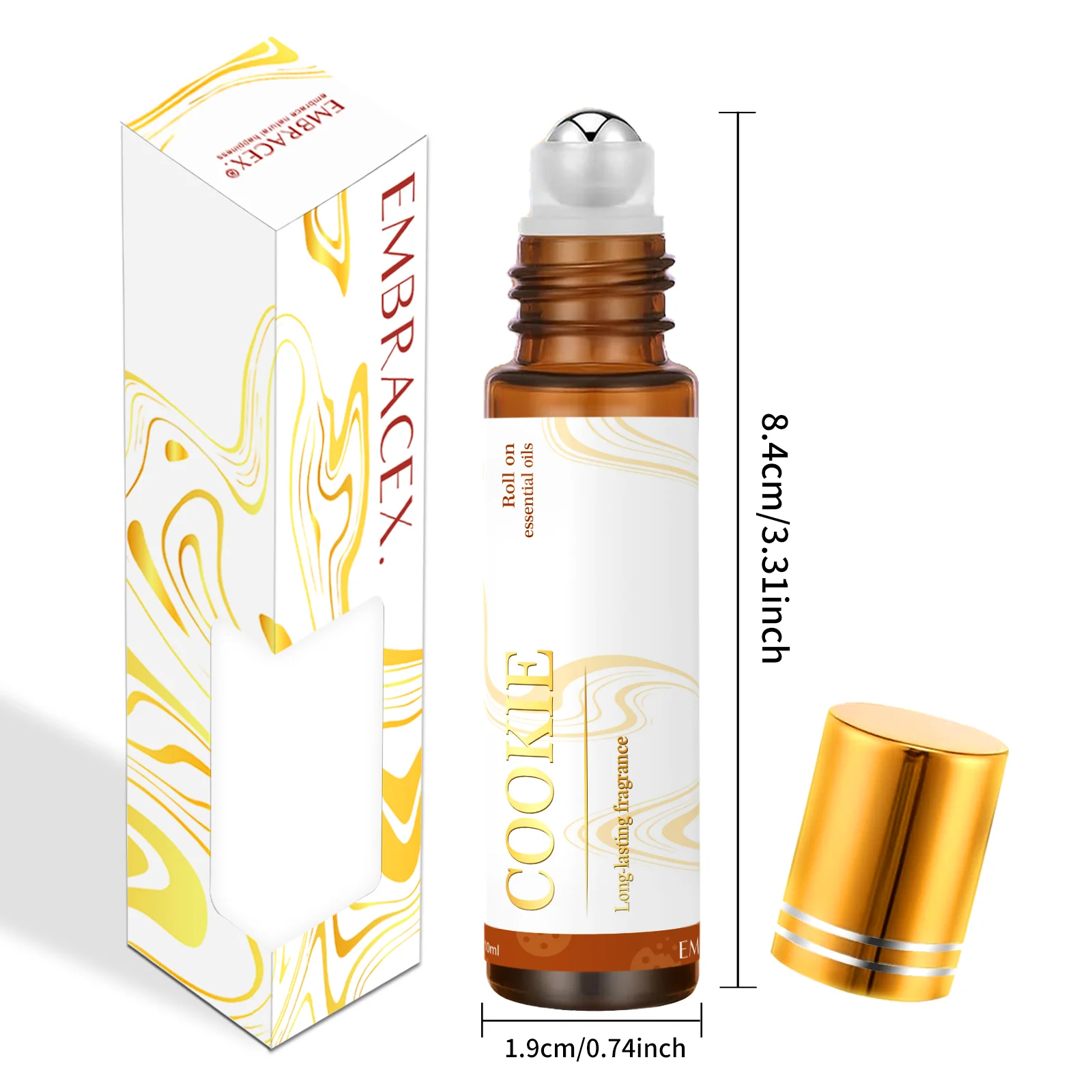 Cookie Scented Fragrance Oils Roll-On, 10ml-Long-Lasting Scent For Comfort- Sweet Baked Scent, Travel-Size Gifts