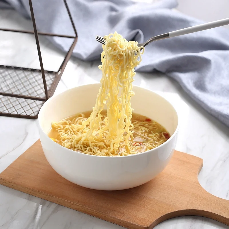 7 inch, plain white bone china noodle soup bowl, chinese porcelain bowl for rice & dessert & dinner serving, dinnerware