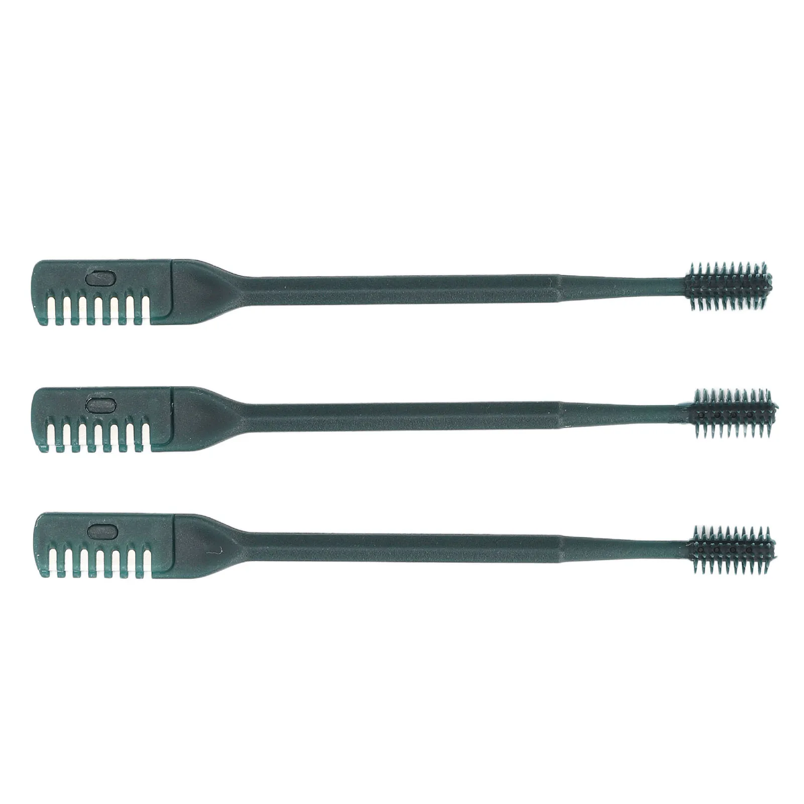 3 шт., ручной триммер для волос в носу, двойная головка, чистка ноздрей, безопасный защищенный нож для волос в носу, темно-зеленый, ручная машинка для стрижки волос в носу