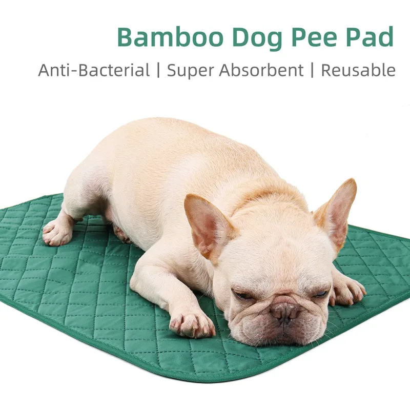 Freeship Natural Bamboo Fiber Premium Waterproof Pet Pad Bed Mat Dog Reusable Washable Dog Pet Leak Proof Pee Pads