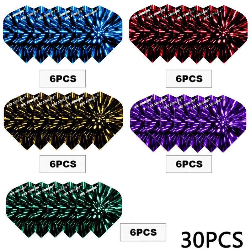 30PCS Fox Smiling Dart Flights PET Darts Flights Professional Dart Accessories