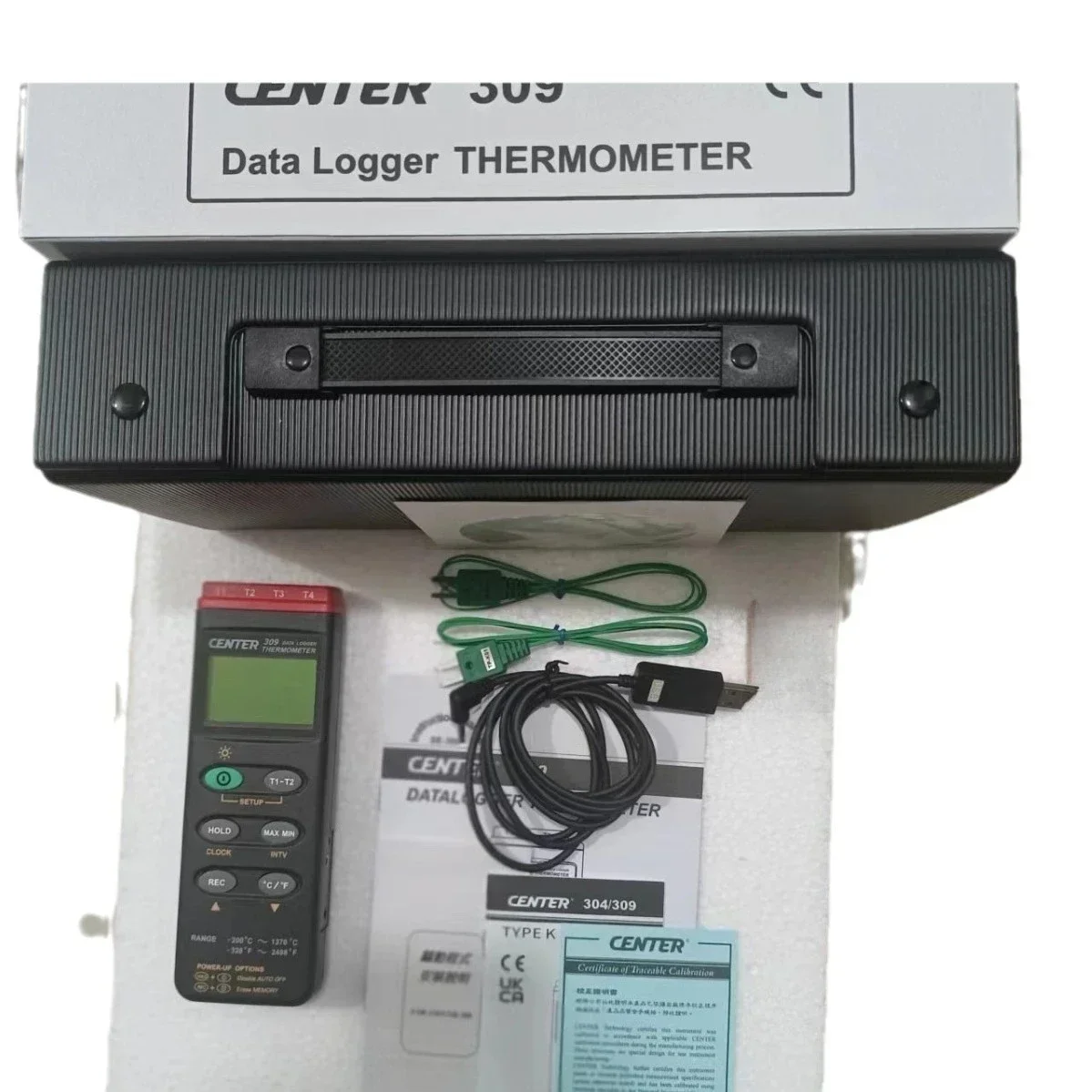 

Best sell CENTER-309 Portable Digital Thermometer K Type Four Data logger PC Interface Four channel Temperature cur