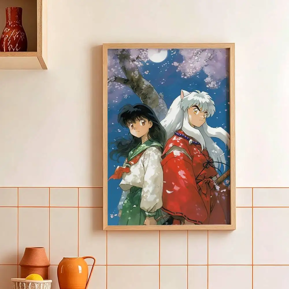 I-Inuyasha H-Higurashi Kagome Customizable HD Self Adhesive Waterproof Wall Art Poster