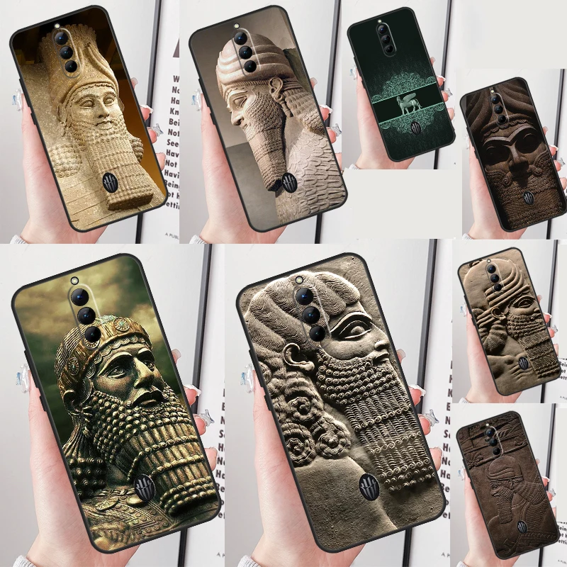 Assyrian Lamassu Winged Bull Case For Red Magic 10 Pro Plus 8 9 Pro Plus 6 7 5G 6R RedMagic 6S 7S 8S 9S Pro Plus Cover