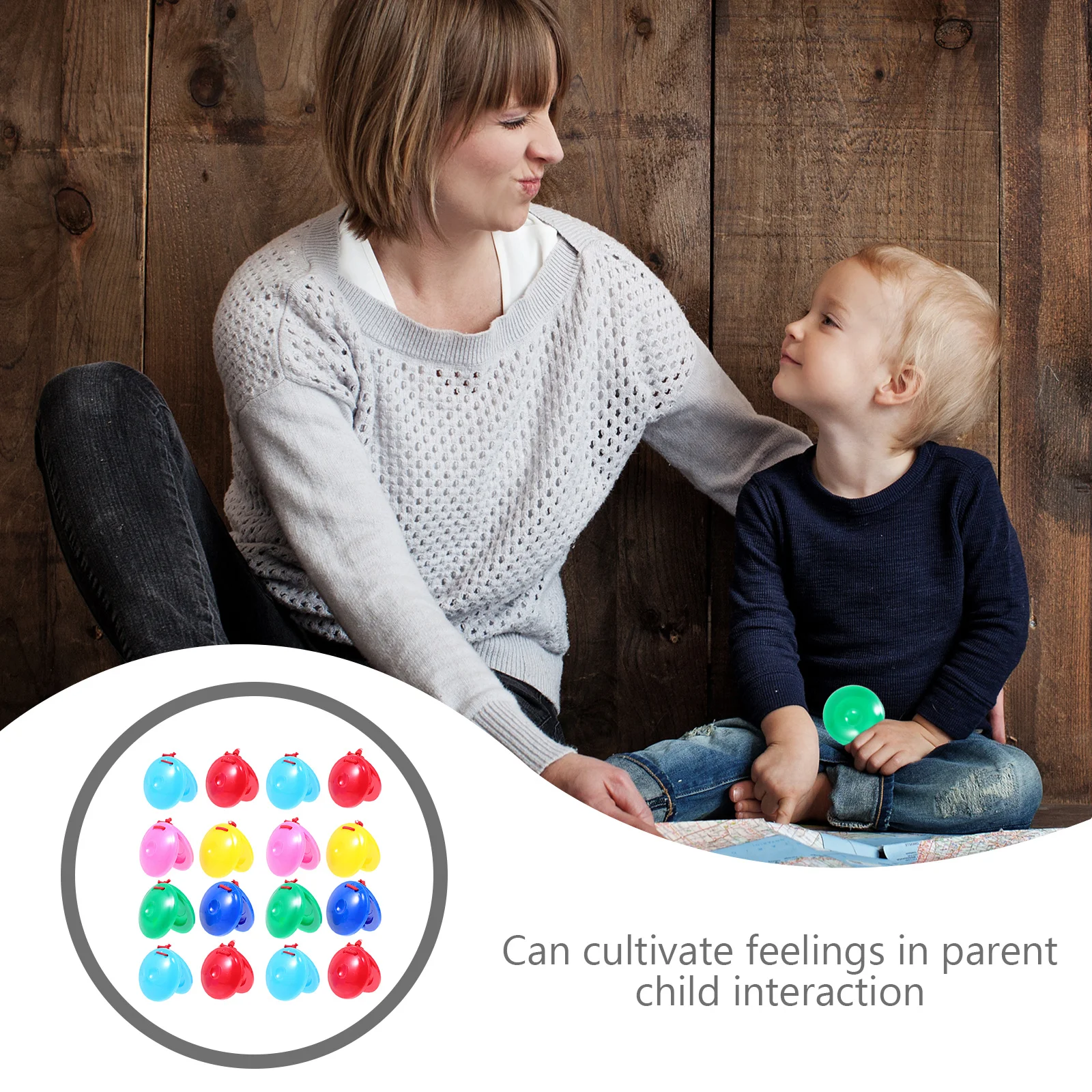 

24pcs Colorful Rhythm Boards Smooth Edge Kids Music For Sensory Development Creative Castanets Percussion Playthings Musical