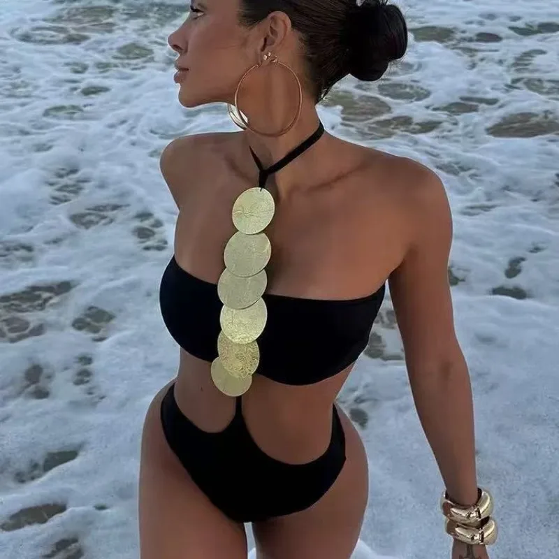 Swimming Suit for Women Monokini Sexy Bathing Suit 2025 Halter Swimwear One Piece Swimsuit Trikini Cut Out Beachwear Swim Wear view 4
