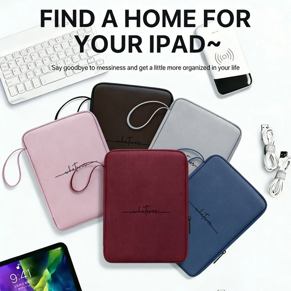 Whatever Printed Tablet Sleeve Bag 10.9/ 12.9inch iPad Air Handbag Samsung Xiaomi Lenovo Tablet Case Shockproof Bag