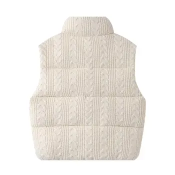 Women's Vest Jackets Coat Knitted Outwear Beige Sleeveless Tops Solid Waistcoat Solid Streetwear Fashion 2024 inszart Woman Coat 2