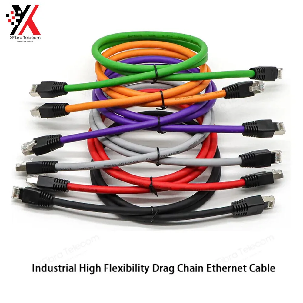 Industrial Profinet Patch Cord Cat5e Cat6a SFTP Double Shielded Gigabit High Flexibility Tow Line Drag Chain Ethernet Cable Wire