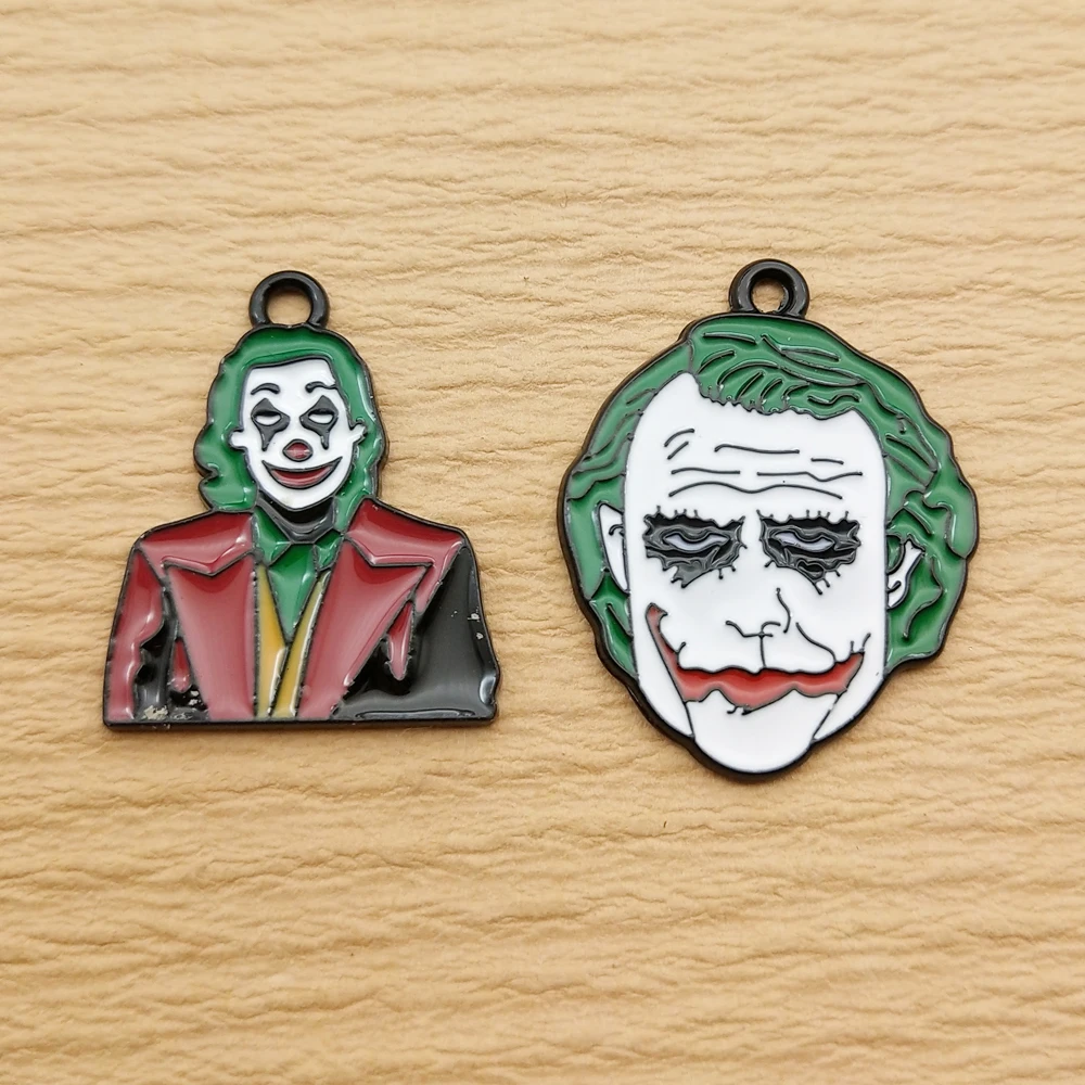 

10 шт., эмалевые Подвески в виде клоуна для изготовления ювелирных изделий