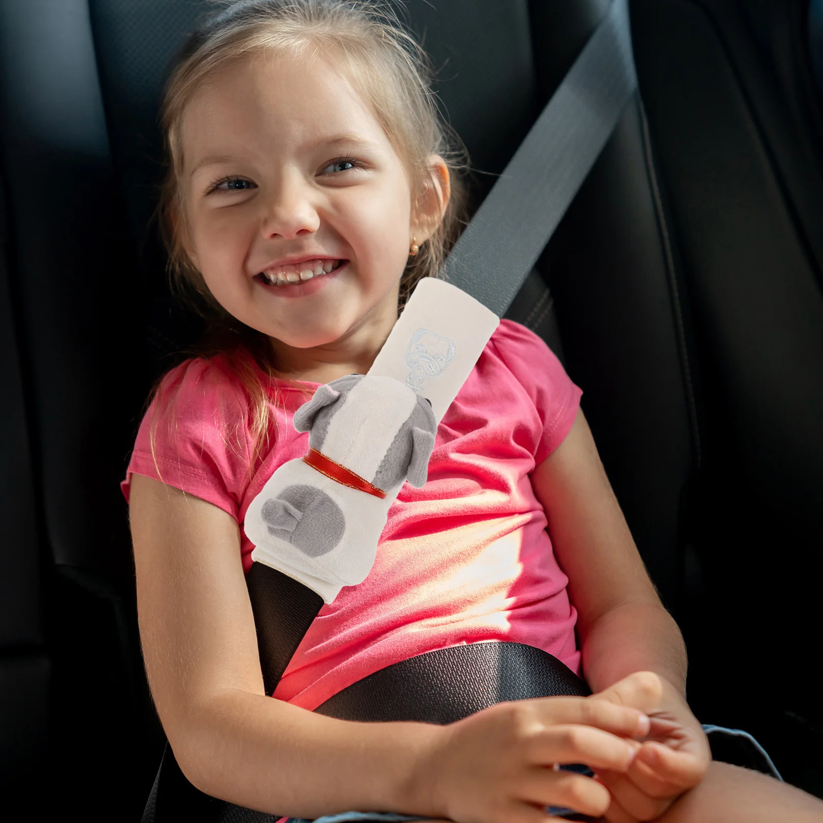 

2pcs Cover Protector Soft Cartoon Design Shoulder Pad For Interior Auto Strap Sleeve