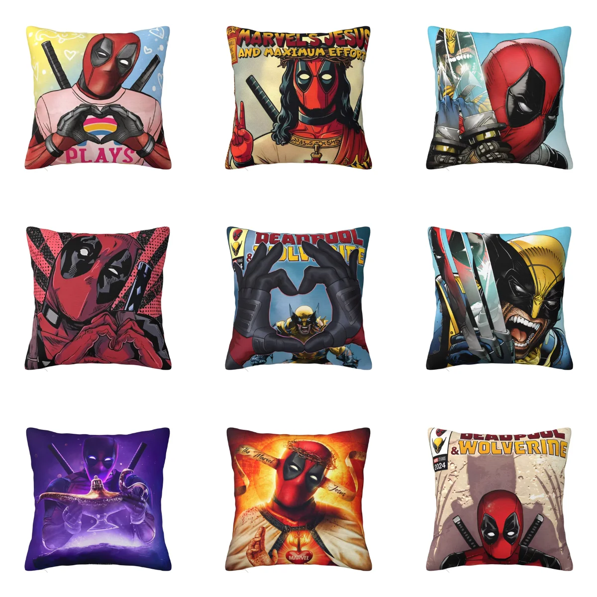 Deadpool Hand Heart Amazing Pillow Case Funny Pillow Cover Soft Custom Cushion Cover Pillowcases For Wedding Party Home Decor