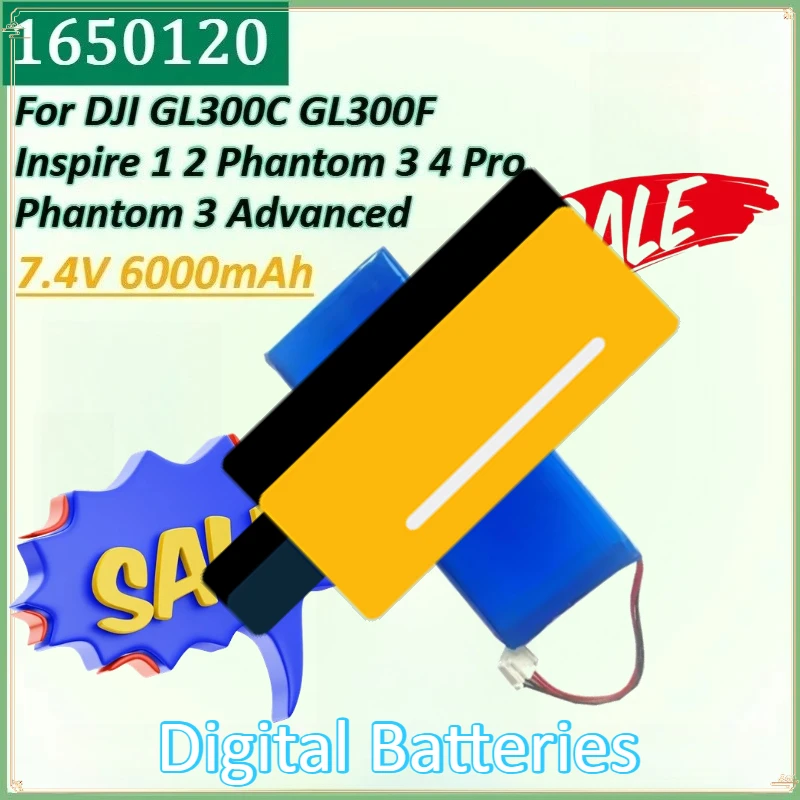 

1650120 7.4V 6000mAh Battery for DJI GL300F GL300C Inspire 1 2 Phantom 3 4 Pro Phantom 3 Advanced Remote Controller Batteries