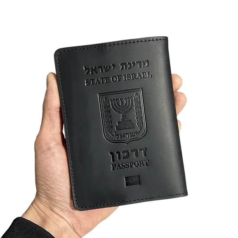 Genuine Leather Israeli Passport Covers for Israel Credit Card Holder Israel Passport Case Travel Wallet