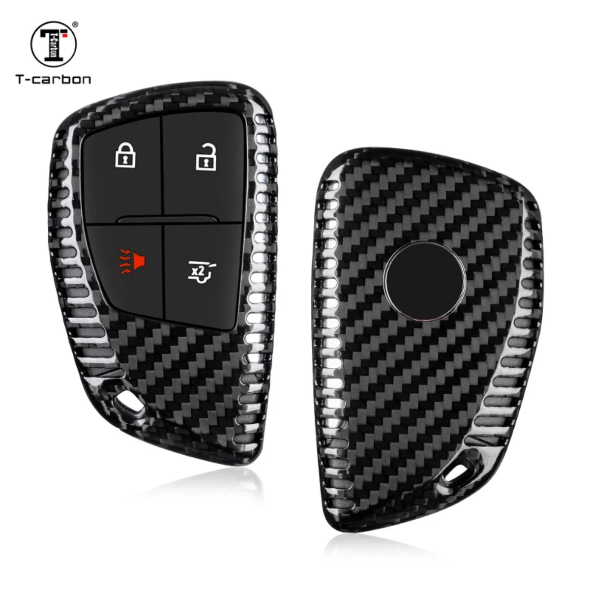 غطاء حافظة مفاتيح السيارة من ألياف الكربون T-الكربون مناسب لسيارة Buick Envision Regal Avea ملحقات السيارة الداخلية مفتاح فوب