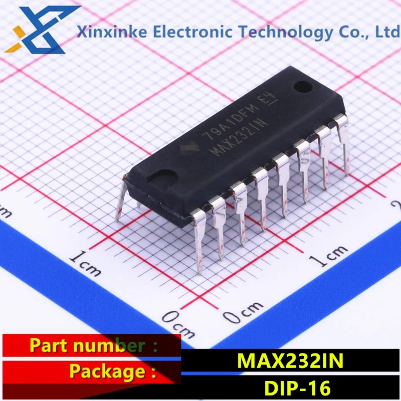 MAX232IN DIP-16 RS-232 Interface IC Dual EIA-232 Driver Transceivers ESD Protection Full Duplex Brand New Original